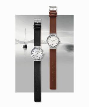 BERING Classic Scandinavian Stitched calf leather Brown 11035-500