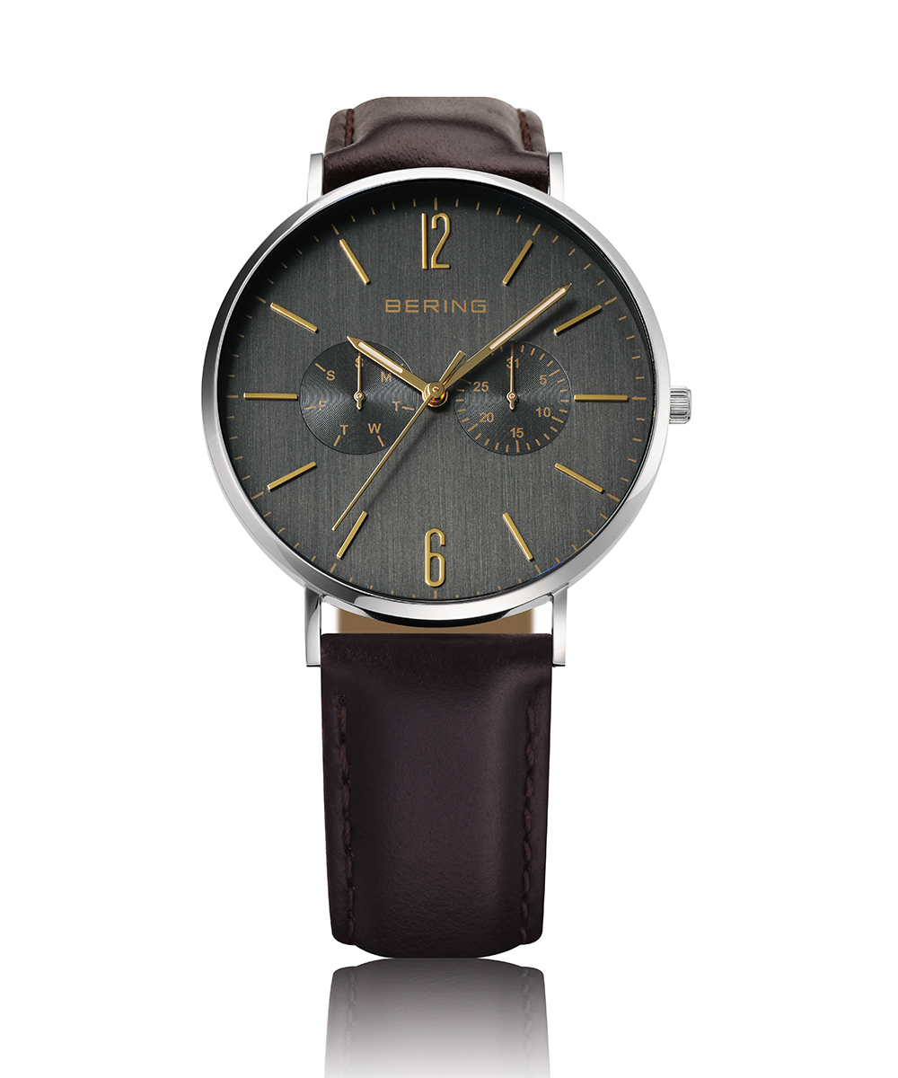 【電池新品】BERING/ベーリング　ユニセックス　腕時計　デイデイト　ブラック