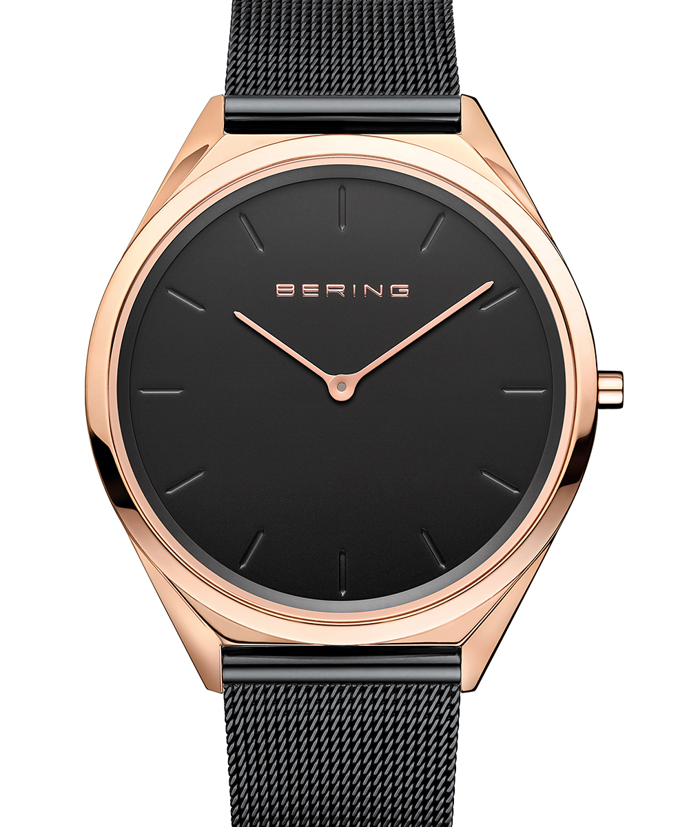 Mens | BERING Men＆Ladies(Unisex) Ultra Slim Black×RoseGold 17039