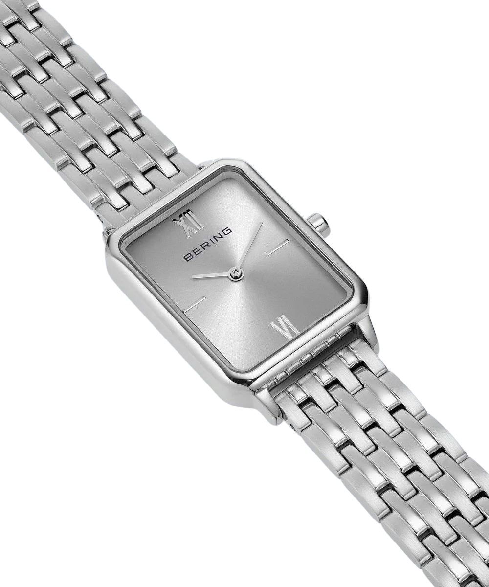 ペコリンリクエスト商品 BERING/ベーリング レディースユニセックス腕時計 レクタングル リンク