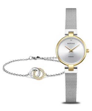 BERING Ladies Watch&Bracelet Silver&Gold 17724-010-GWP ix[OfB[Xrv&uXbg Vo[&S[hj