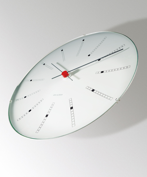 White | ARNE JACOBSEN Wall Clock Bankers 160mm 43620 | 腕時計の