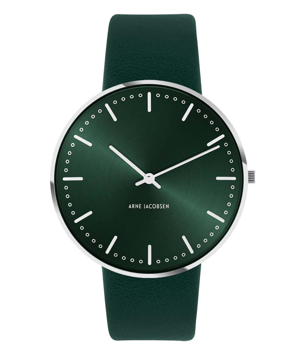 ARNE JACOBSEN CITY HALL WATCH 40mm EVERGREEN 53209-2088P