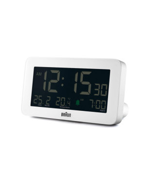 BRAUN Digital Alarm Clock ホワイト×ブラック