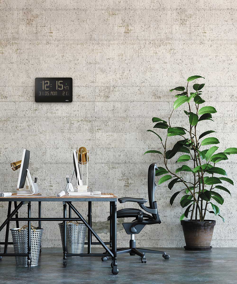 Braun デジタルアラームクロック ブラック ブラウン / BRAUN | Digital Wall Clock BNC014 デジタル