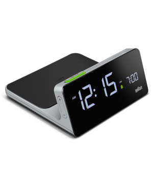 BRAUN Digital Alarm Clock Qiワイヤレス充電 BC21G