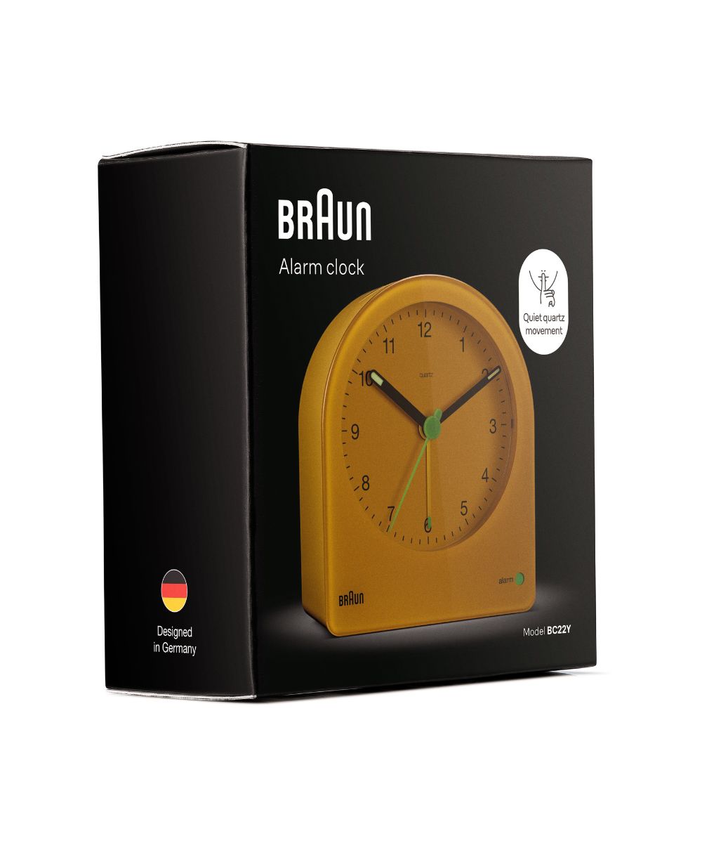 BRAUN/ブラウン アラーム置き時計 イエロー BC22Y