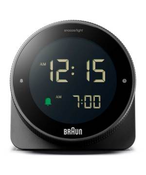 BRAUN DIGITAL CLOCK BLACK BC24B iuE fW^uv ubNj