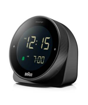 BRAUN DIGITAL CLOCK BLACK BC24B iuE fW^uv ubNj