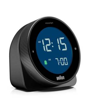 BRAUN DIGITAL CLOCK BLACK BC24B iuE fW^uv ubNj