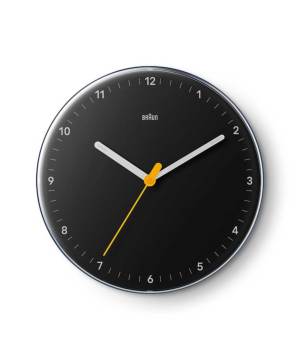 BRAUN WALL CLOCK BLACK BC26B iuE AiO|v ubN a23cmj