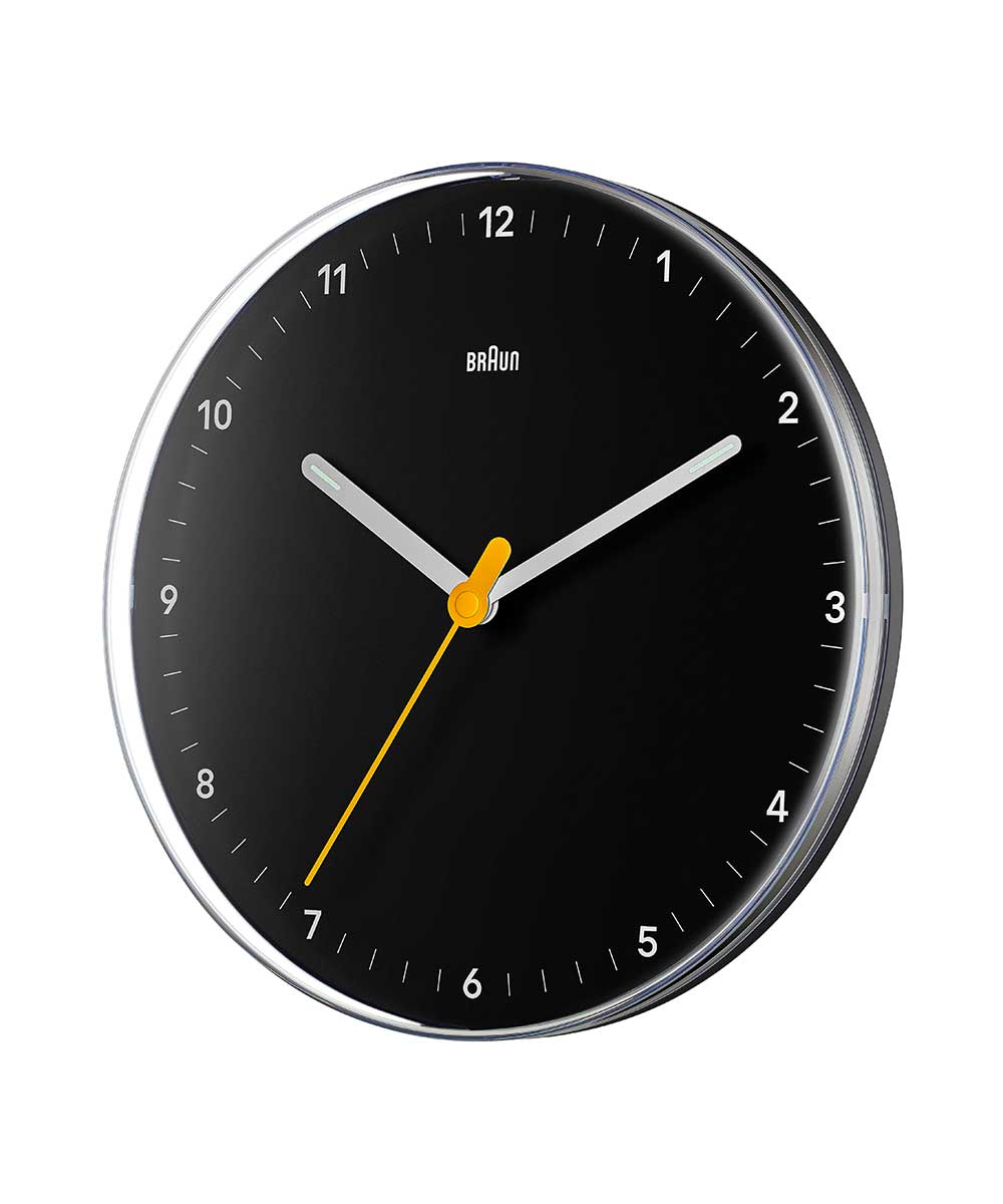 BRAUN（ブラウン） | BRAUN WALL CLOCK BLACK BC26B （ブラウン アナログ掛け時計 ブラック 直径23cm） |  BERINGやBRAUN時計の公式通販サイト | ノルディック フィーリング