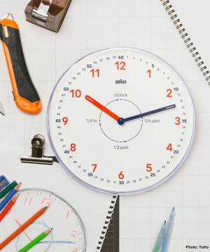 BRAUN Time Teacher WALL CLOCK WHITE BC26TW iuE ^CeB[`[ AiO Ǌ|v zCg~IWj