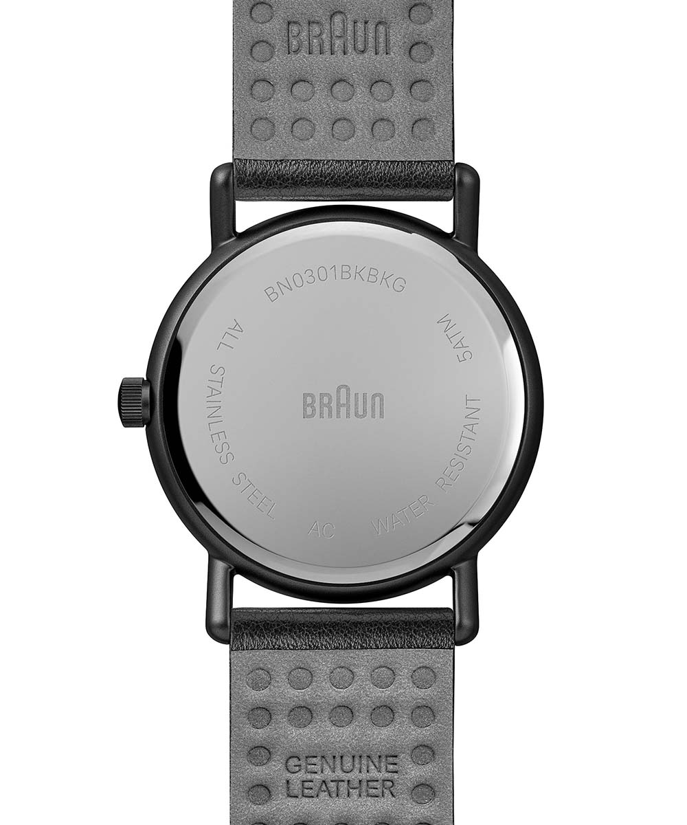 BRAUN/ブラウン ソーラー腕時計 黒文字盤×黒ケース×ブラックレザー