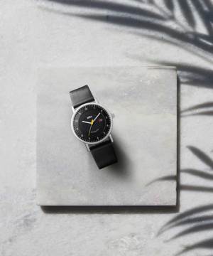 BRAUN SOLAR WATCH LEATHER SILVER BN0301BKSLBKGiuE \[[rv Ձ~Vo[P[X~vxgj