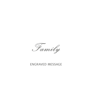 「Family」のメッセージを刻印