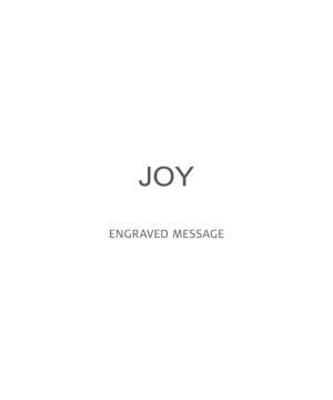 「Joy」のメッセージを刻印