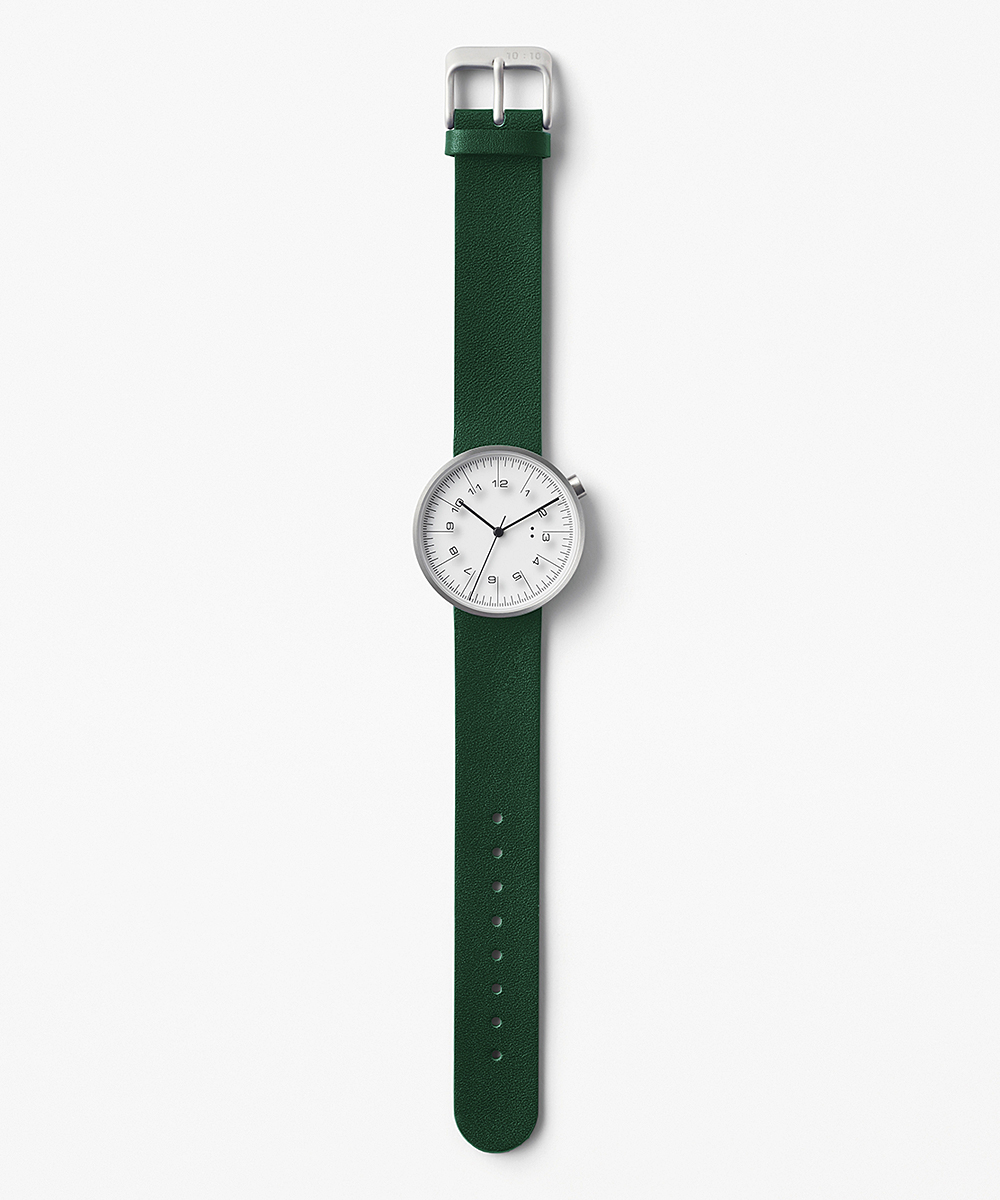 TENTEN BY NENDO STRAP | 10:10 BY NENDO LEATHER STRAP HUNTER GREEN