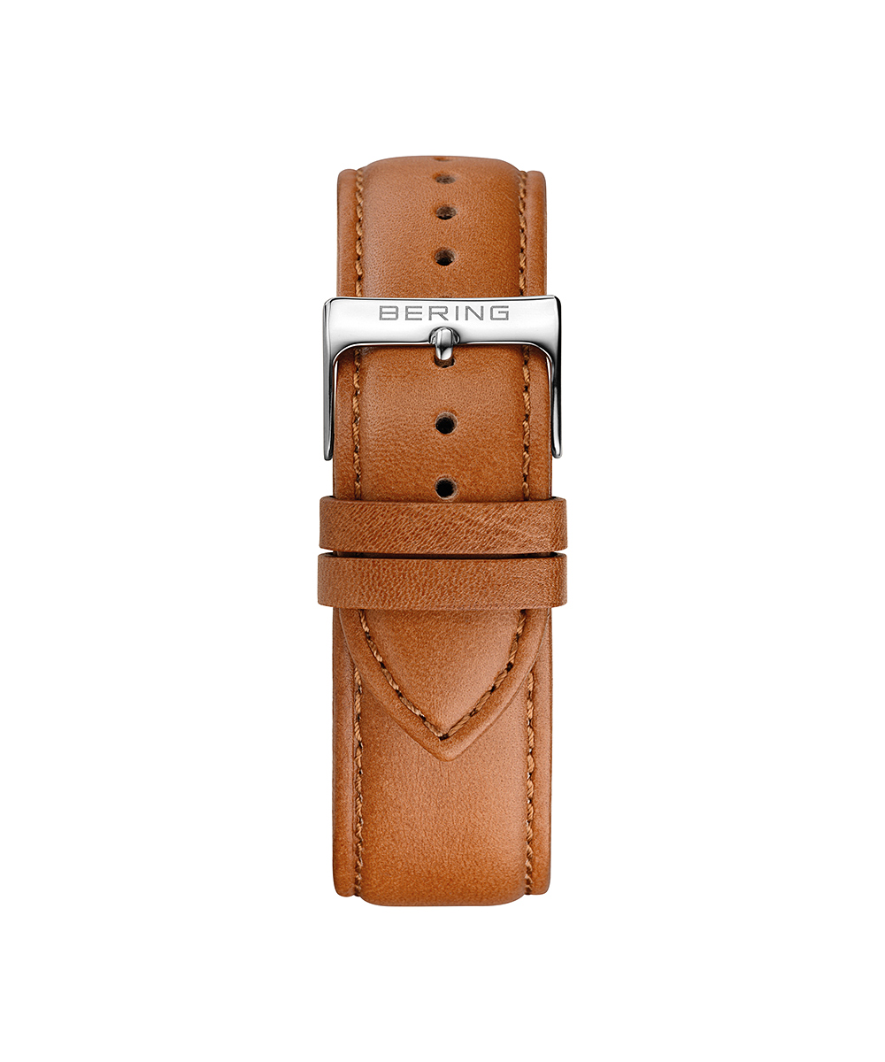 BERING Changes 14240 series Leather strap ブラウン×シルバー